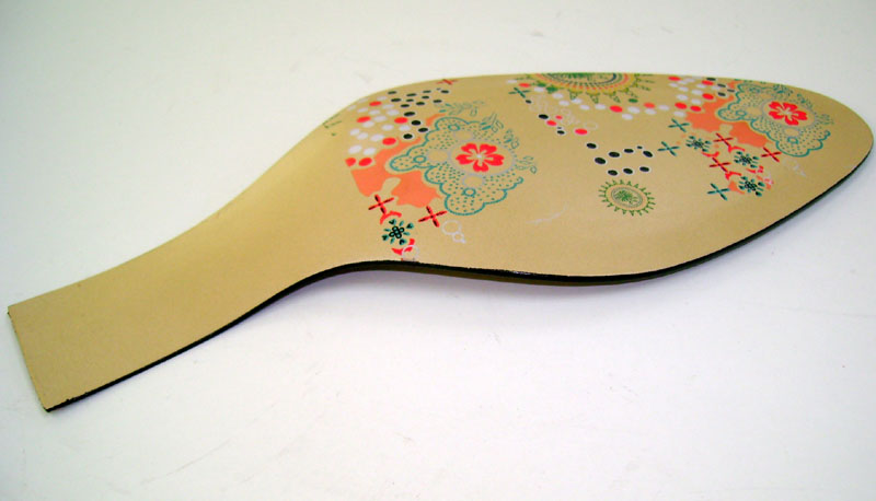 Printed leather sole