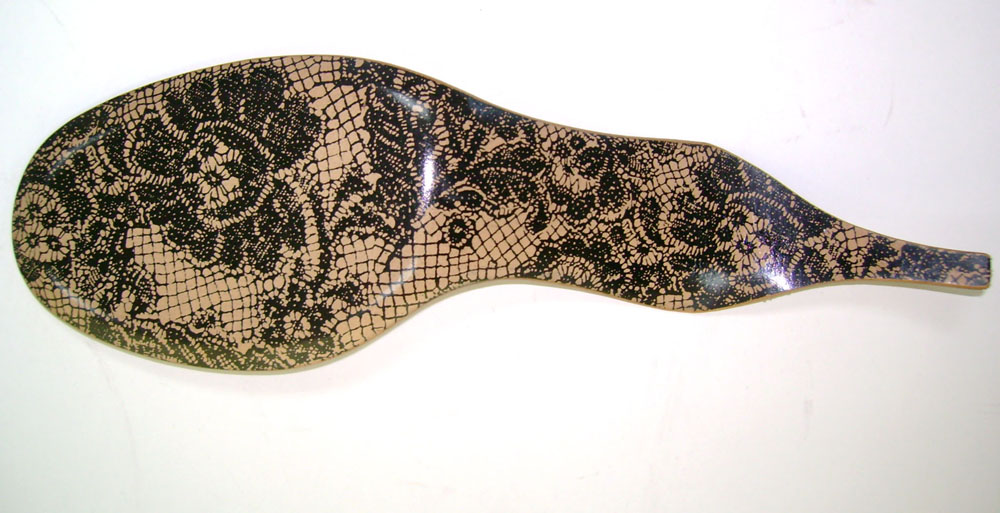 Italy leather sole printed with lacegrain