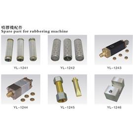 Rubbering machine parts