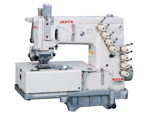 JT1580P 1-4The platform type horizontal double ring of curved needle of the needle sews the chain type sewing machine of