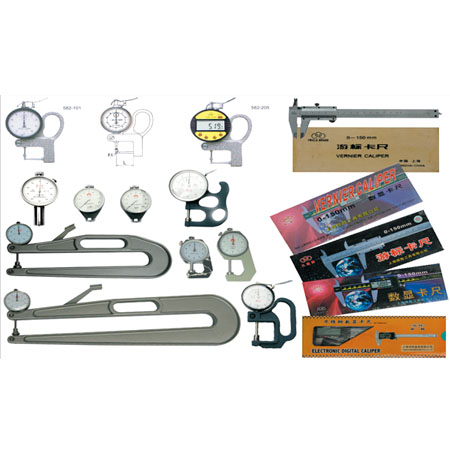 Import (number obviously) thickness meter, degree of hardness meter, Vernier caliper 