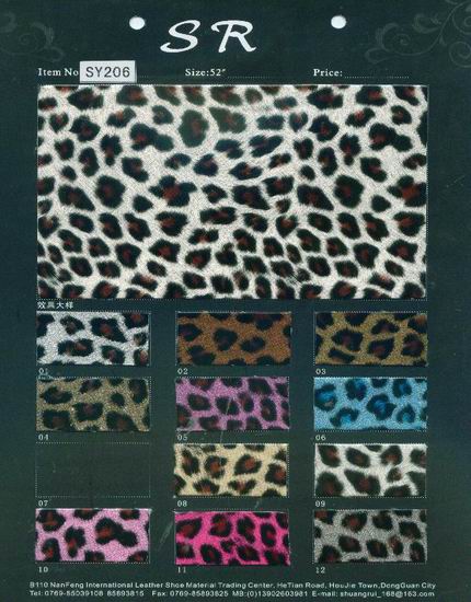 Mirror leopard grain PU leather SY206 