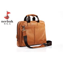 Serbak man’s coffee handbag/ briefcase bag/ business bag, leather dual-use bag