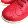 PASS CODE  2017新款女童鞋红褐色童鞋英伦小皮鞋粘贴童鞋图片
