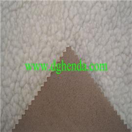 Apricot suede flame compound white lamb cashmere | oil resistant set cloth | fabric compound