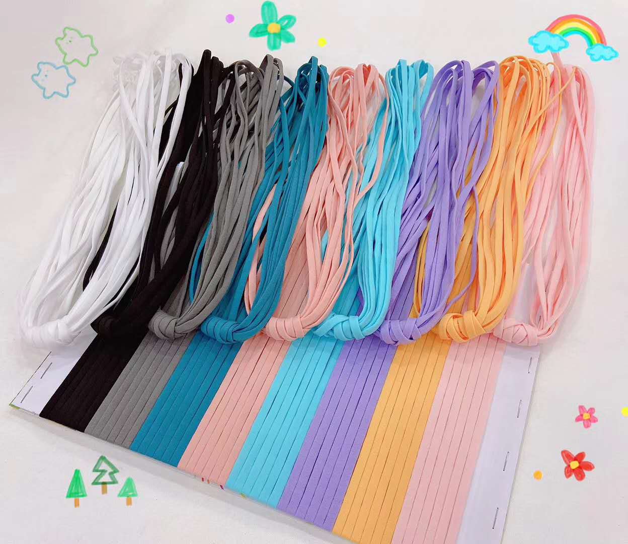 色條紋尼龍織帶,口罩耳帶繩,七彩織帶,印刷織帶,松緊帶,花邊帶,繩類織帶,編織帶,特殊織帶