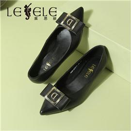 LESELE|Bow high heels, low heels, spring and summer pointy cat heels|LA7727