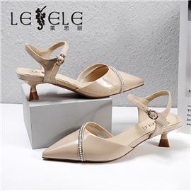 LESELE|莱思丽2022夏季新款优雅珍珠链时尚高跟女式凉鞋 LE7817