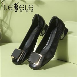 LESELE|Single shoes women's flat sole shallow mouth shoes low heel thick heel women's|la76573