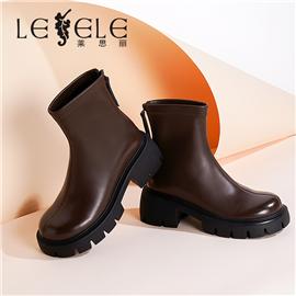 LESELE|莱思丽2022冬季新款时尚百搭厚底中筒裸靴LD10485