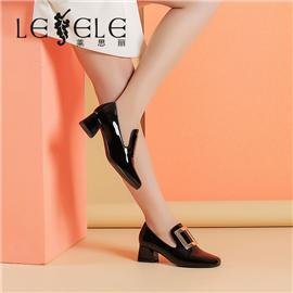 LESELE|Square head square button water drill high heels women's shoes | la6078