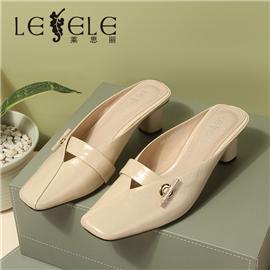LESELE|Retro High Heeled Flip flops with mullers on the outside | MB9291