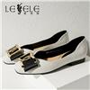LESELE|莱思丽2022春季新款复古英伦风牛皮橡胶底女士时装鞋LA6174图片