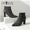 LESELE|莱思丽冬新款丝绸羊皮橡胶底绒面短靴LD7688图片