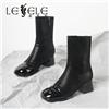 LESELE|莱思丽冬季新款真皮瘦瘦靴中跟袜靴 LD7678图片