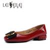 LESELE|莱思丽2022春季新款复古英伦风牛皮橡胶底女士时装鞋LA6037图片