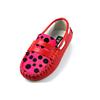 First layer cowhide fabric stitching polka dot horse hair children peas shoes图片