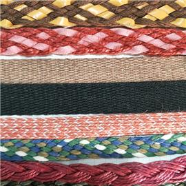 机编带系列 PP草席编织  皮革编织  天然草席针织带、十字编织图片