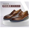 All true head leather pigskin EVA rubber large sole gentlemen's shoe g8953-h1