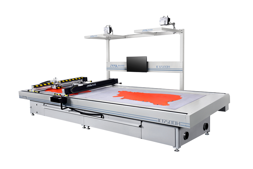 IC455DH/IC650DH double head and double zone CNC vibratory knife leather cutting machine
