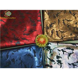 彩鸿皮革CH18009环保鞋包用迷彩pu贴膜羊皮