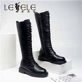 LESELE|莱思丽冬季新款英伦风机车长筒靴 LD8074