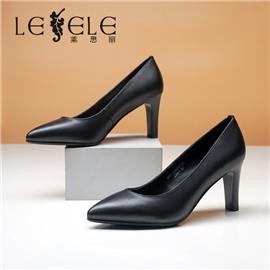 LESELE|萊思麗2022春季新款透氣職業女鞋細跟高跟鞋LA4422