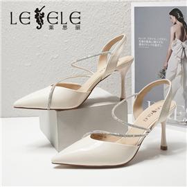 LESELE|莱思丽2022夏季新款时尚尖头水钻高跟女凉鞋 LE6493