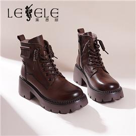 LESELE|萊思麗2022冬季新款時尚百搭厚底馬丁靴LD10524