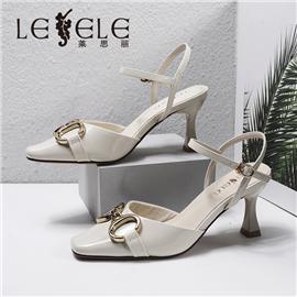 LESELE|萊思麗2022夏季新款優雅舒适羊皮時尚女涼鞋 LE7446