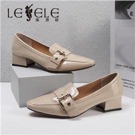 LESELE|莱思丽2022春季新款时尚羊皮复古英伦风女士鞋LA5492