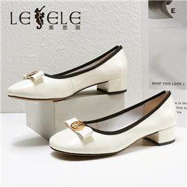 LESELE|莱思丽2021春季新款优雅时尚牛皮橡胶底女时装鞋LA5875