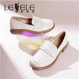 LESELE|萊思麗2022秋季新款時尚圓頭樂福鞋LC10459