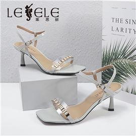 LESELE|萊思麗2022夏季新款時尚優雅真皮面料女涼鞋 LB7876