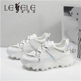 LESELE|莱思丽2022春季新款时尚拼色牛皮休闲鞋 LA7748