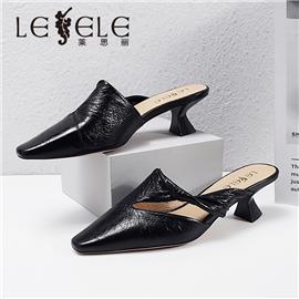 LESELE|萊思麗2022夏季新款優雅舒适羊皮時尚女式涼鞋 LE7681