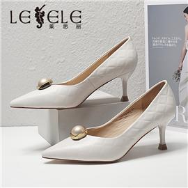 LESELE|莱思丽2021春季新款优雅时尚羊皮高跟鞋LA6486