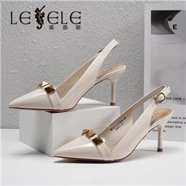LESELE|萊思麗2022夏季新款複古英倫尖頭女式涼鞋 LE7804