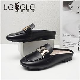 LESELE|萊思麗2022夏季新款優雅時尚牛皮豬皮女式涼鞋 LE7749