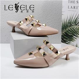 LESELE|莱思丽2021夏季新款尖头优雅舒适牛皮时尚女凉鞋 LE7611