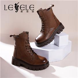 LESELE|萊思麗2022冬季新款時尚百搭厚底馬丁靴LD10542