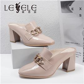 LESELE|莱思丽2021夏季新款优雅复古舒适牛皮时尚女凉鞋 LE7335