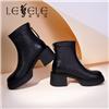 LESELE|萊思麗2022冬季新款時尚百搭厚底中筒靴LD10517