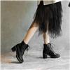 LESELE|Waterproof platform with thick heel Martin boots LD4868