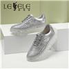 LESELE|Sports shoes, cloth pattern, sheep thick soled casual shoes, small white shoes, la7409