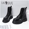 LESELE| 莱思丽新款 真皮系带粗跟短靴 LD6795