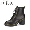 LESELE|Waterproof platform with thick heel Martin boots LD4868