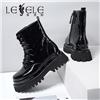 LESELE| 莱思丽新款 真皮系带粗跟短靴 LD6795