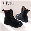 LESELE|萊思麗2022冬新款個性牛皮馬丁靴LD10525