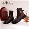 LESELE|莱思丽2022冬新款圆头低跟舒适时尚短靴女鞋LD10511